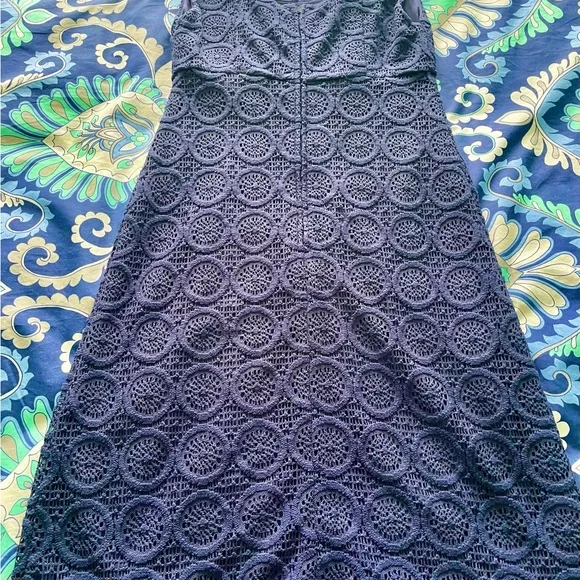 NWT Lilly Pulitzer Navy crochet Laurant Dress - Picture 2 of 5
